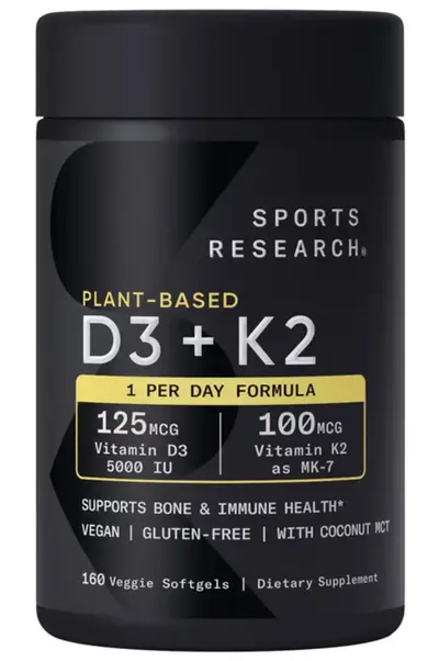 Sports Research D3 + K2, 160 Veggie Softgels